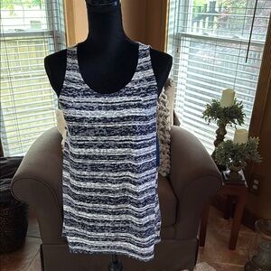 NWT Navy & White Striped Tank Top